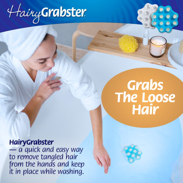 Hairygrabster grabs the loose hair quickly and easily